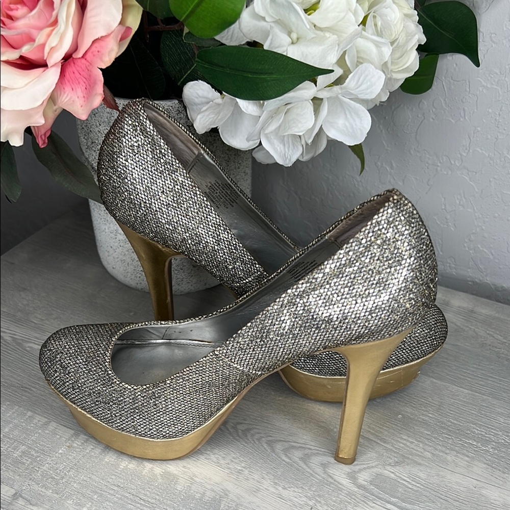 Glamorous Silver and Gold High Heels